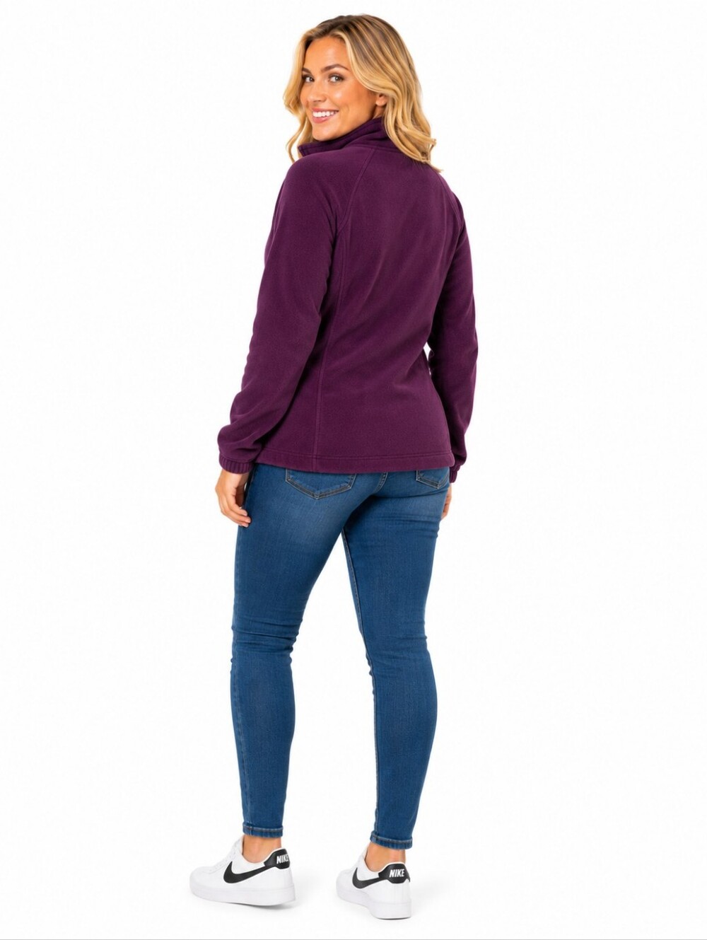 Columbia Sportswear Women’s M Plum Fleece Full Zip 4 Pocket Jacket NWOT - Picture 12 of 14